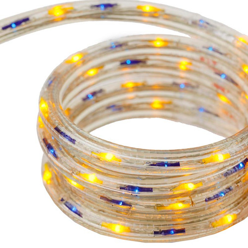 120v Custom Cut Blue & Yellow Bi-Color Rope Light