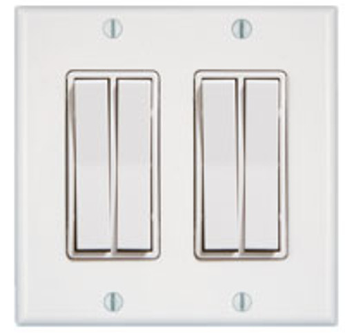 2 Gang 4 Rocker Wireless Light Switch