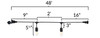 48 Foot w/ 2 Foot Bulb Spacing Dimensions