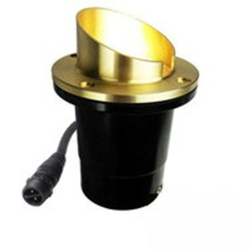 12V Composite In Ground Well Light w/ Brass Angle Shield, Landscape Lighting w/ N.S.C., Easy DIY Installation - N.S.C. - OIG-3B-GSH
