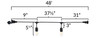 48 Foot w/ 3 Foot Bulb Spacing Dimensions