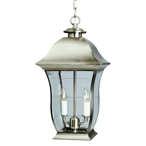 2 Light Solid Brass Outdoor Hanger 4975BN Brushed NIckel