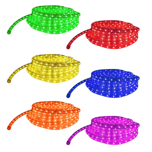 120v Custom Length LED Type 513 Rope Light, Red, Blue, Green, Yellow, Purple, Pink, Orange - 513PRO-SERIES - Custom Cut -  RLC-513LED