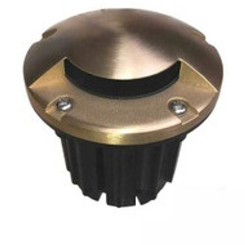12V 5" Composite In Ground Well Light w/ Brass Mono Directional Cover - OIG-5B-MR1