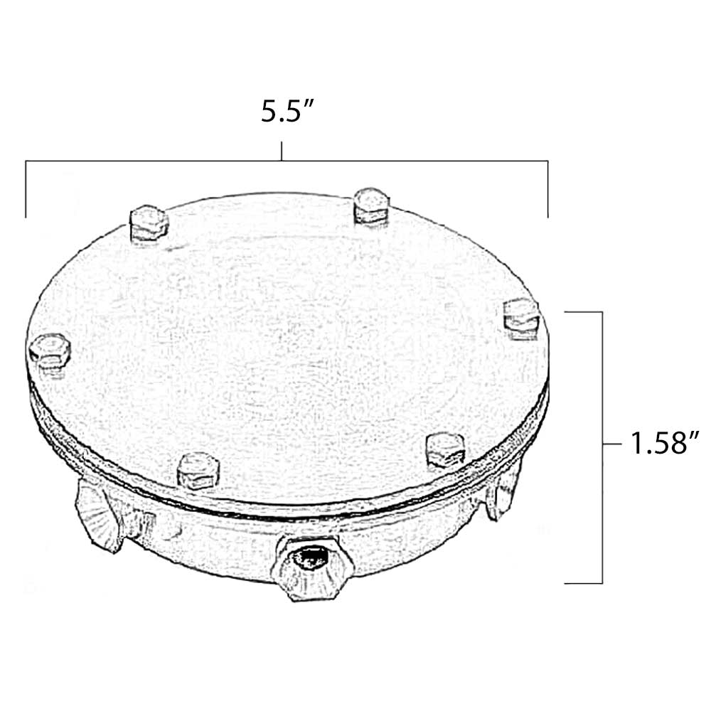 6 Way Brass Submersible Junction Box Dimensions 6 Way Brass Submersible Junction Box Dimensions