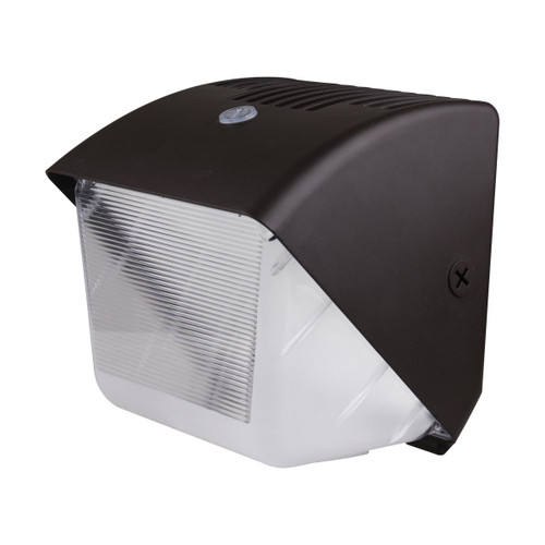 Right Angled View of the Bronze Outdoor Small Wall Pack Light 