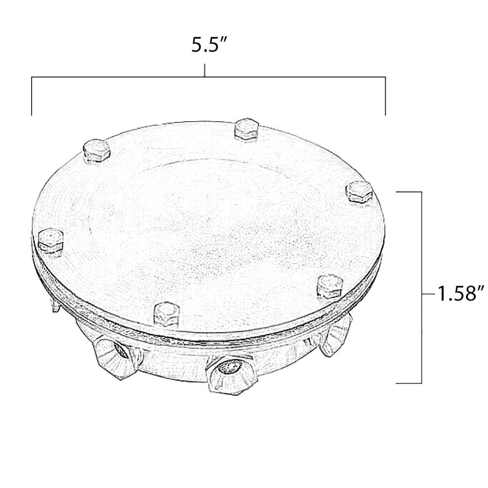 8 Way Submersible Brass Junction Box Dimensions 8 Way Submersible Brass Junction Box Dimensions