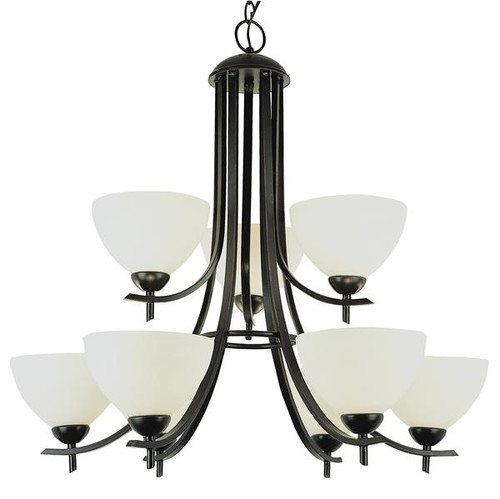 9 Light Rubbed Oil Bronze Chandelier 8179ROB