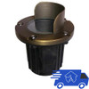 12V 5" Composite In Ground Well Light w/ Brass Angle Shield Cover - OIG-5B-GSH