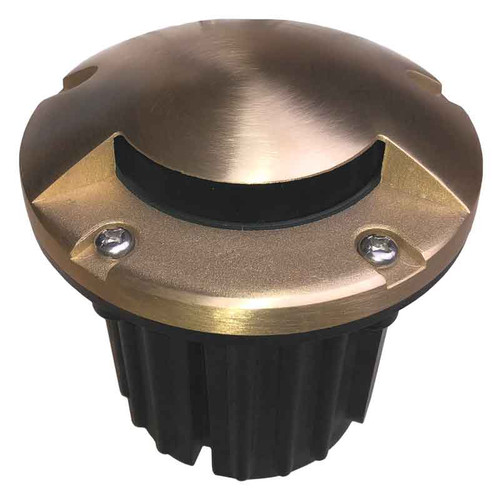 12V 5" LED Composite In Ground Well Light w/ Brass Mono Directional Cover - OIGL-5B-MR1