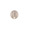 120V 5" LED Bed Task Light in Nickel, Face View
