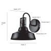 120V Outdoor Wall Sconce Light w/ 8" Shade Dimensions