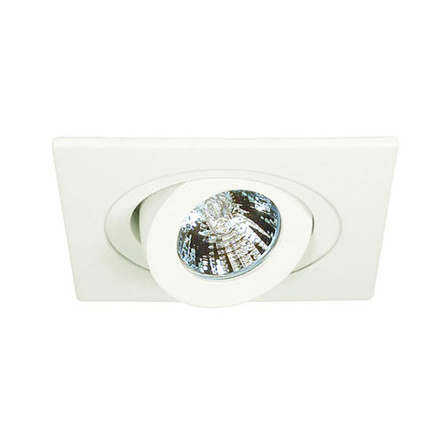 White 12V 4" MR16 Fully Adjustable Square Trim C1480