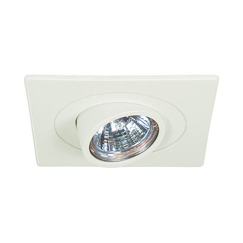 White 12V 4" MR16 Fully Adjustable Square Trim C1486