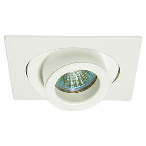 White 12V 4" MR16  Adjustable Spot Square Trim C1487