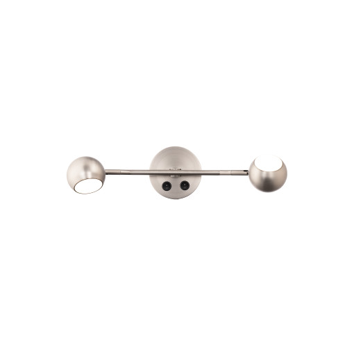 120V Dual Head LED Indoor Task Light in Brushed Nickel
