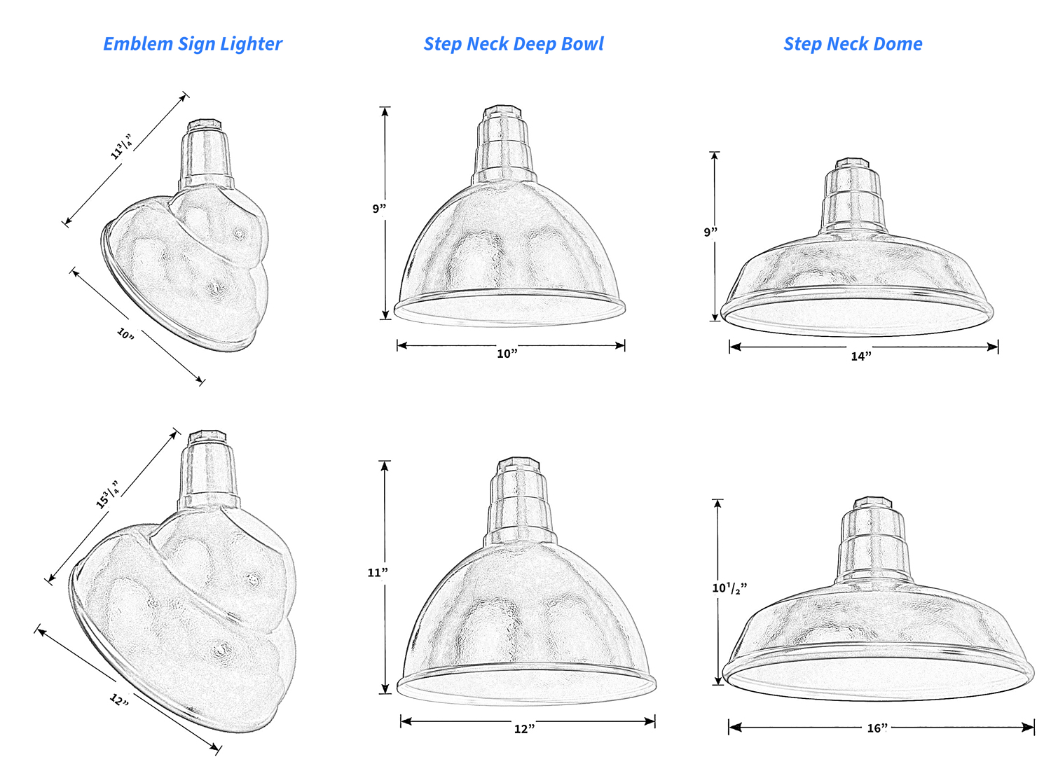 Customizable Gooseneck Shade Option Dimensions Customizable Gooseneck Shade Option Dimensions