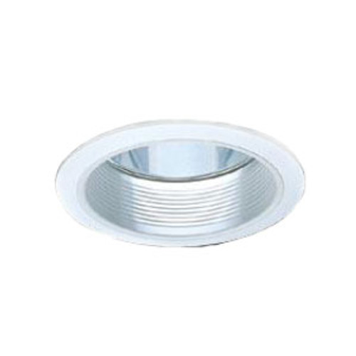 White 120V Horizontal CFL 6" Double Stepped Baffle Reflector Trim - CF56