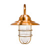 Outdoor LED Entry Light, Shiny Copper Wall Sconce Face View