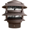 120V Cast Aluminum 3 tier Pagoda Post Light - OPP-DBM-D5000-3B