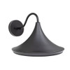 LED Satin Black Gooseneck Wall Sconce Top View