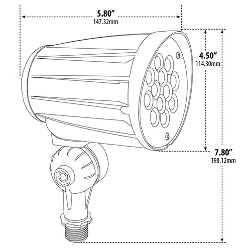 DPR50-LED28 Dimensions