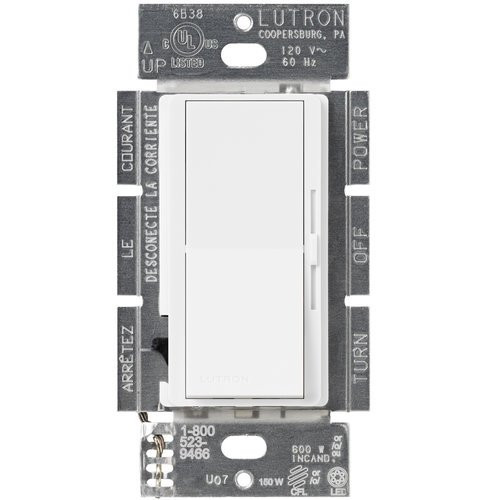 150W Diva CÂ·L Single Pole 3Way Digital Dimmer Light Switch  (shown in white)