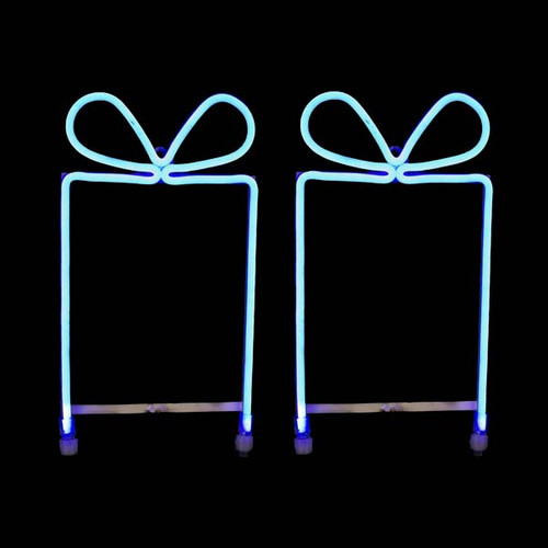 Medium Gift Box Pair - LED Neon Flex Gift Box Motif - AQL-LED-24V-NF-BK-M-2-KIT