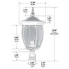 120V 60w Victoria Post Top Mount Light - GM102 - DABMAR