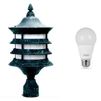LED Compatible with Protective Lens Socket Works with A-Type Bulbs