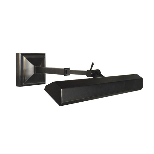 120V Adjustable LED Picture Light 14 Inch Rubbed Bronze Angle View