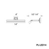 120V Adjustable LED Picture Light 14 inch Dimensions