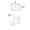 12V Deluxe Rectangular Sheet Brass Directional LED Flood Lights w/ Angle Shield - OSF-111