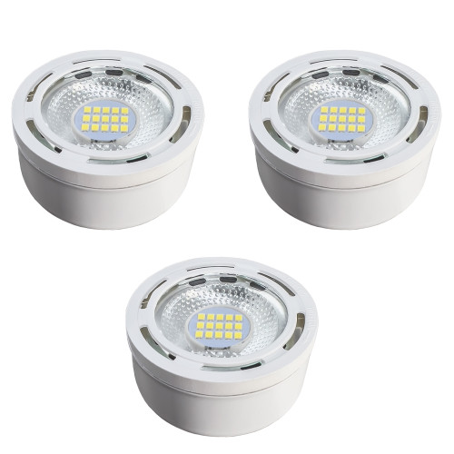 LED 3 Puck Light Kit in White