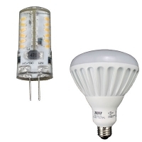 Bright Incandescent and LED Light Bulbs