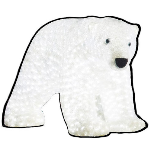 LED Big Mommy Polar Bear Acrylic Sculpture