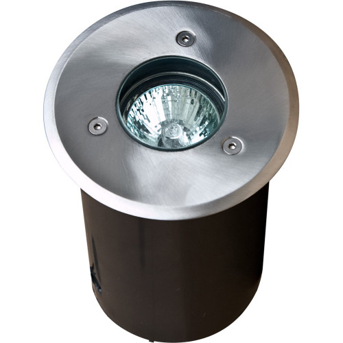 12V PVC In Ground Well Light Fixture w/ Stainless Steel Circular Cover - LV311
