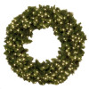 Warm White Wreath w/o Pine Cones 48"