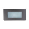 120V LED Lensed Bronze Step & Deck Light Face View