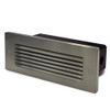 120V Outdoor LED Step Light w/ Brushed Nickel Louver