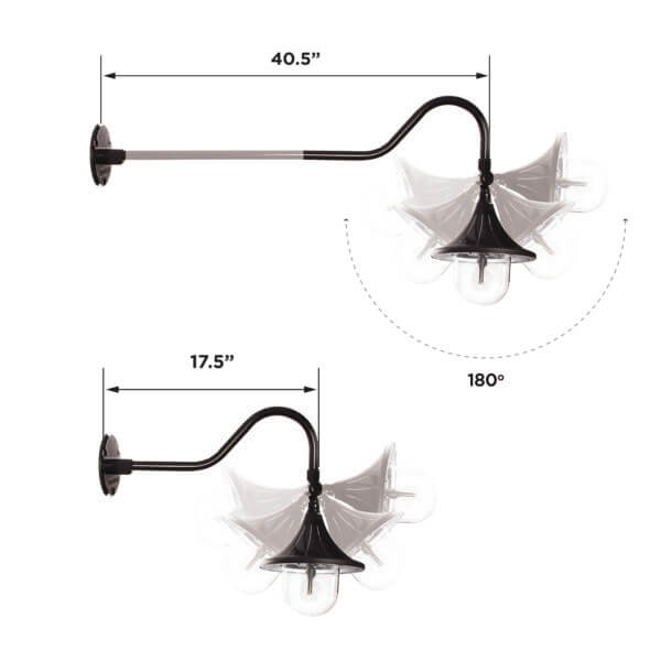Solar Powered LED Gooseneck Light With Mounting Options Solar Powered LED Gooseneck Light With Mounting Options