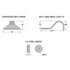120V RLM Gooseneck Fixture in Matte Black Dimensions