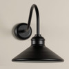120V RLM Gooseneck Fixture in Matte Black in Scene