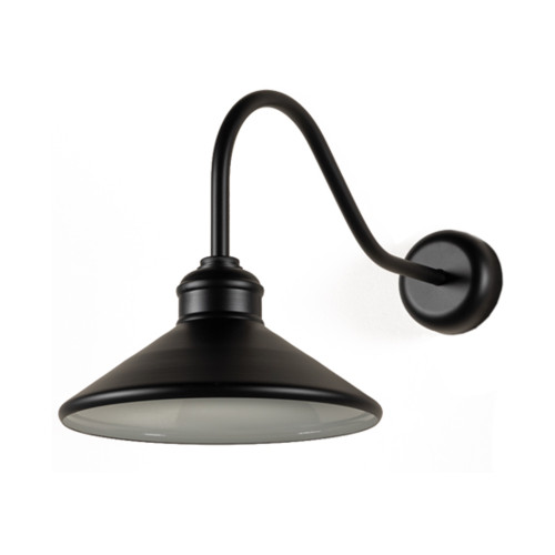 120V RLM Gooseneck Fixture in Matte Black Main