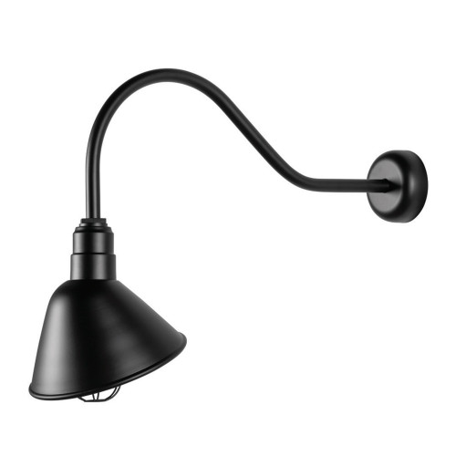 120V Matte Black RLM Gooseneck Fixture Main