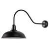 120V RLM Large Loop Matte Black Gooseneck Fixture 18 inch shade