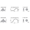 120V RLM Large Loop Matte Black Gooseneck Fixture Dimensions