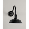120V RLM Large Loop Matte Black Gooseneck Fixture in Scene