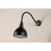 120V RLM Matte Black Gooseneck Sign Light In Scene