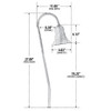 LV215 Durable LED Brass Pathway Light Dimensions